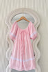 Women Puff Sleeves Mini Dress With Lace Trim